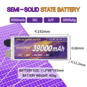 Semi Sollid State Battery Cell 39000mah 3.7v Fpv Lipo Battery Fpv Drone Battery 350wh 10c Drone Lithitm Battery
