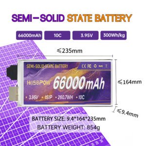 Semi Sollid State Battery Cell 66000mah 3.7v Fpv Lipo Battery Fpv Drone Battery 350wh 10c Drone Lithitm Battery